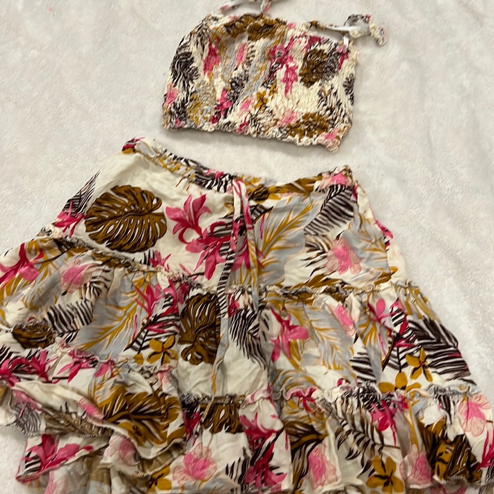 Tropical skirt set - Picture 1 of 6